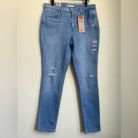 Levi's Denim - Levi's Blue Skinny Jeans with Distressed Design